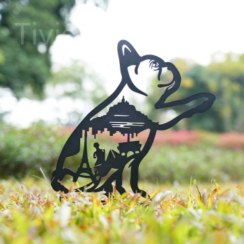 Metal French Bulldog - Garden Decor Art